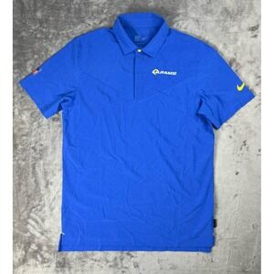 Los Angeles Rams Nike Polo Mens M Royal Sideline Lockup Performance On Field
